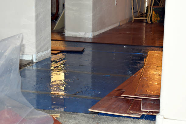 Professional Flood Cleanup technician working in Peabody, MA